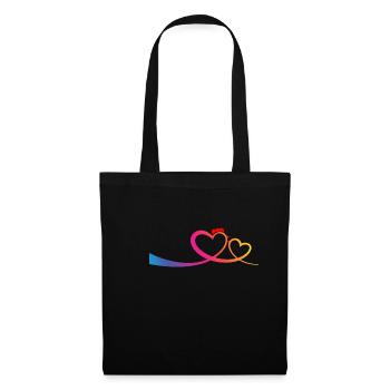 Hen and chick in love chickens - Tote Bag - black - Front