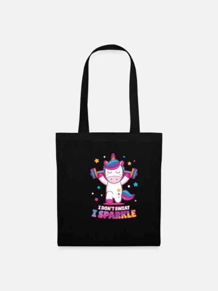 i dont sweat i sparkle - Stoffbeutel - Schwarz