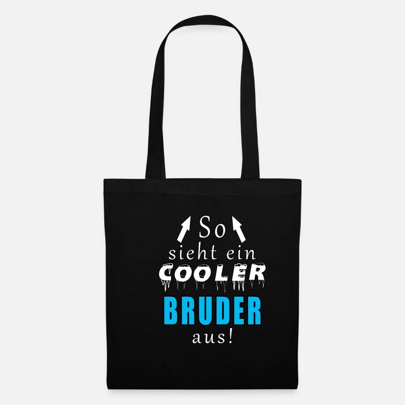 so sieht ein cooler bruder aus - Stoffbeutel - Schwarz