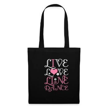 Danse en ligne - Sac en tissu - noir - Devant