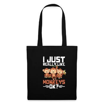 Monkey animals - Tote Bag - black - Front