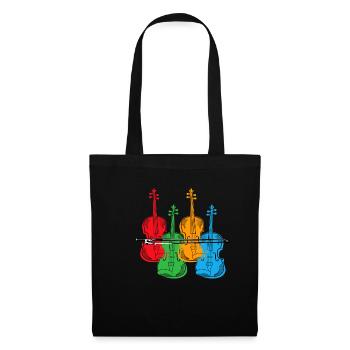 Violoncelle - Sac en tissu - noir - Devant