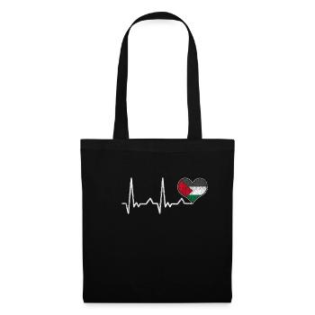 Palestine heart - Tote Bag - black - Front