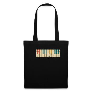 Musique pour piano - Sac en tissu - noir - Devant