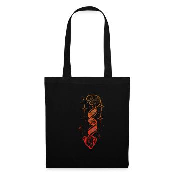coeur-cerveau anatom ou chercheur cadeau - Sac en tissu - noir - Devant