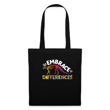 Autiste Dinosaure Neurodiversité Autiste - Sac en tissu - noir - Devant