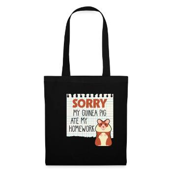 Guinea pigs homework Lazy students - Tote Bag - black - Front