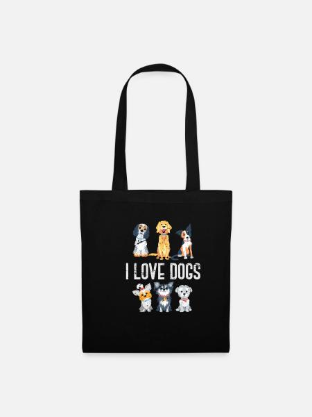 Dog dog lover - Tote Bag - black