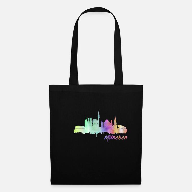 München Skyline - Stoffbeutel - Schwarz