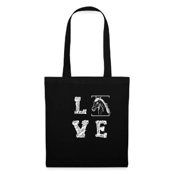 Cheval - Sac en tissu - noir - Devant