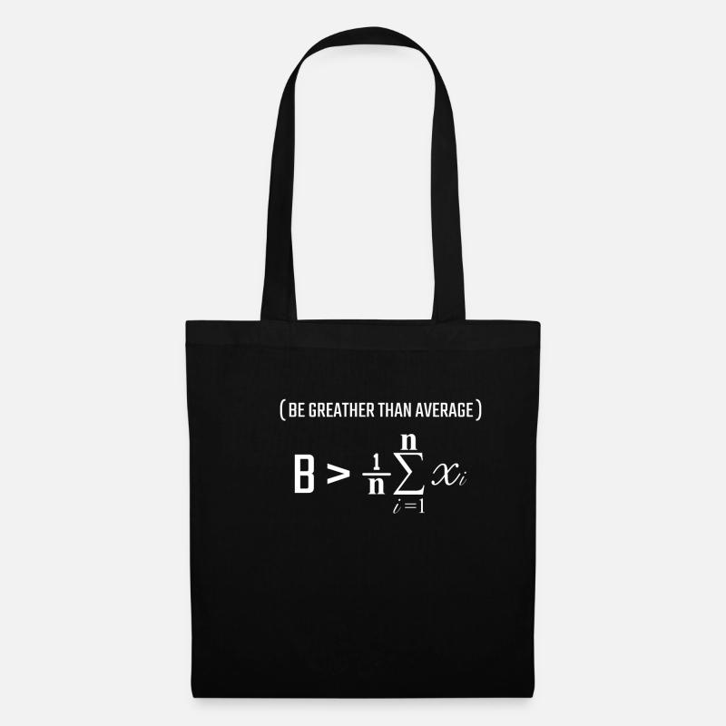 Mathematische Formel Durchschnitt Mathe lustig - Stoffbeutel - Schwarz