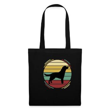 Retro dog labrador - Tote Bag - black - Front