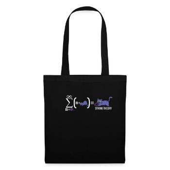 String theory kitten science physicist cat - Tote Bag - black - Front