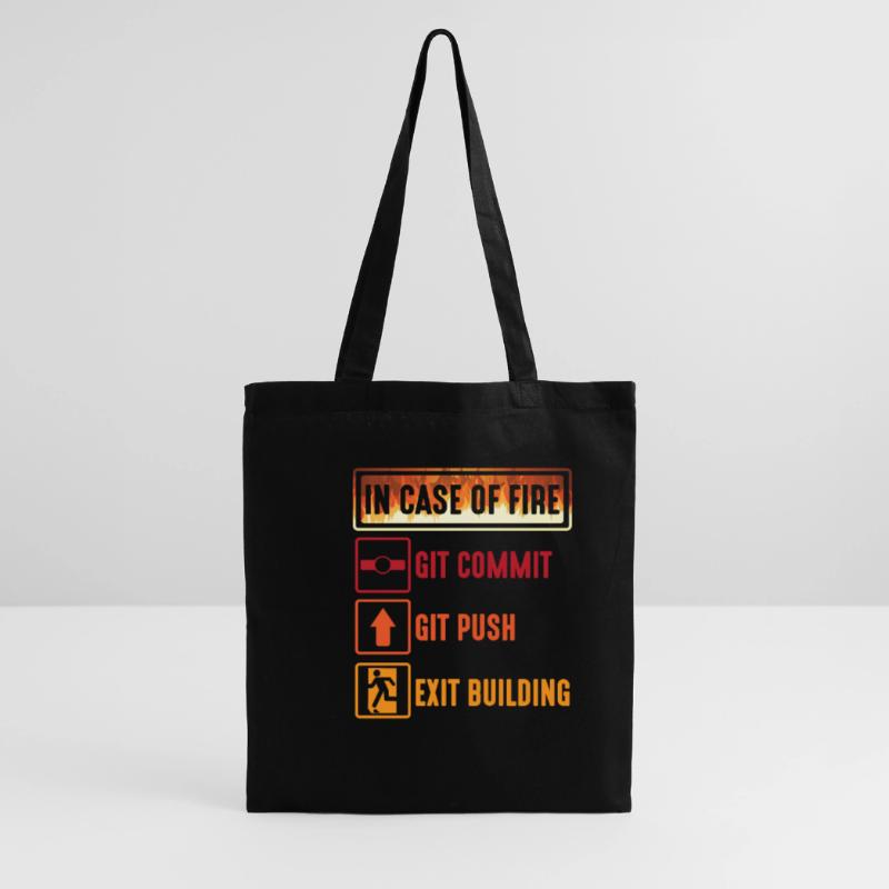 Git commit git push programmer IT spécialiste en informatique Sac en tissu