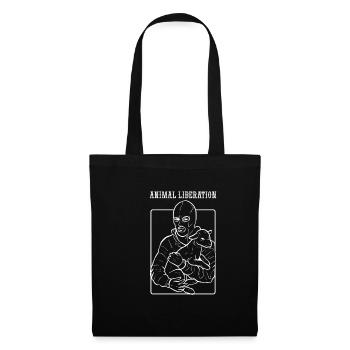 Tierbefreiung Tier-Aktivist Geschenk - Stoffbeutel - Schwarz - Vorne
