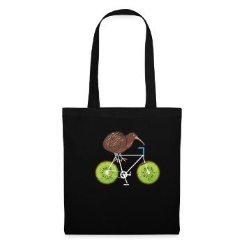 Neuseeland Kiwi Geschenk - Stoffbeutel - Schwarz - Vorne