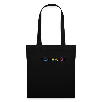 Equality Rainbow Retro Gay Lesbian Pride LGBT P - Sac en tissu - noir - Devant