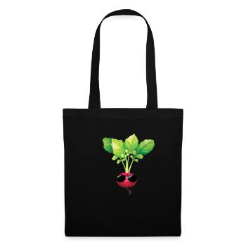 Radis lunettes de soleil Jardinage Jardinier - Sac en tissu - noir - Devant