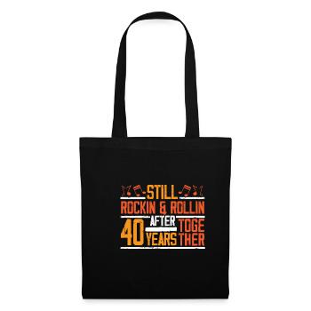 40e anniversaire de mariage épouse mari - Sac en tissu - noir - Devant
