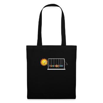 Enfants planète soleil planètes Newton pendule Pluton - Sac en tissu - noir - Devant