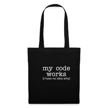 Programmierer Mein Code funktioniert (Ich habe kei - Stoffbeutel - Schwarz - Vorne