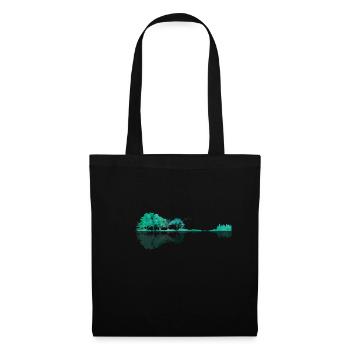 Guitare lac ombre paysage musique amour guitare - Sac en tissu - noir - Devant