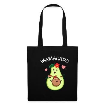 Mama Avocado Süße Mutter Kind Beziehung - Stoffbeutel - Schwarz - Vorne