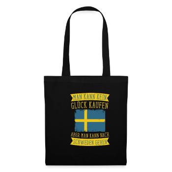Schweden Skandinavien Schwede - Stoffbeutel - Schwarz - Vorne