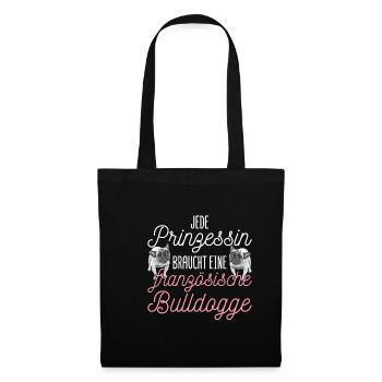 Französische Bulldogge Tierliebhaber - Stoffbeutel - Schwarz - Vorne