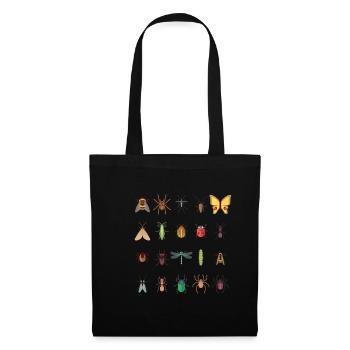 Entomologie de dessin de collectionneur d'insectes - Sac en tissu - noir - Devant