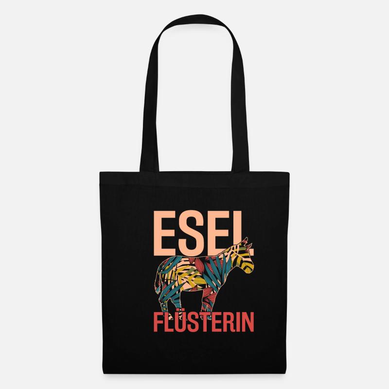 Esel Pferd - Stoffbeutel - Schwarz