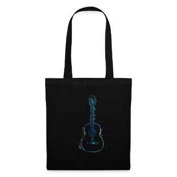 Gitarre Gitarrenspieler - Stoffbeutel - Schwarz - Vorne