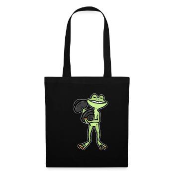 Bodybuilding frog fitness dumbbell - Tote Bag - black - Front