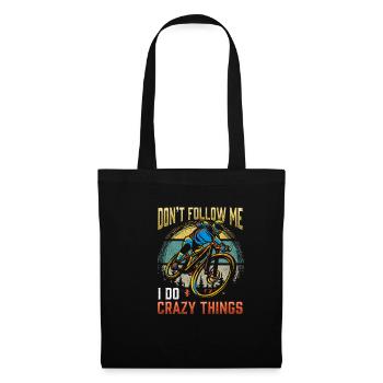 Crazy Mountain Bike Rider Bike Biker - Tote Bag - black - Front