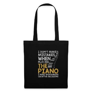 piano - Sac en tissu - noir - Devant