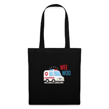 Ambulance ambulance Hôpital de voiture - Sac en tissu - noir - Devant