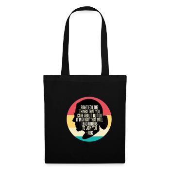 RBG Féminisme féminin notoire Ruth Bader Ginsbu - Sac en tissu - noir - Devant