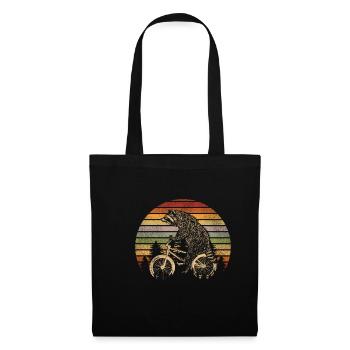 Retro raccoon animal - Tote Bag - black - Front