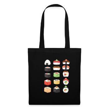 Idée cadeau maki sushi - Sac en tissu - noir - Devant