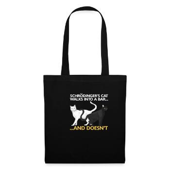 Le chat de Schrödinger drôle de science physique - Sac en tissu - noir - Devant