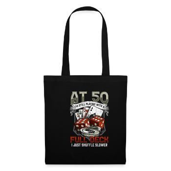 50th birthday poker player cards gambling - Tote Bag - black - Front