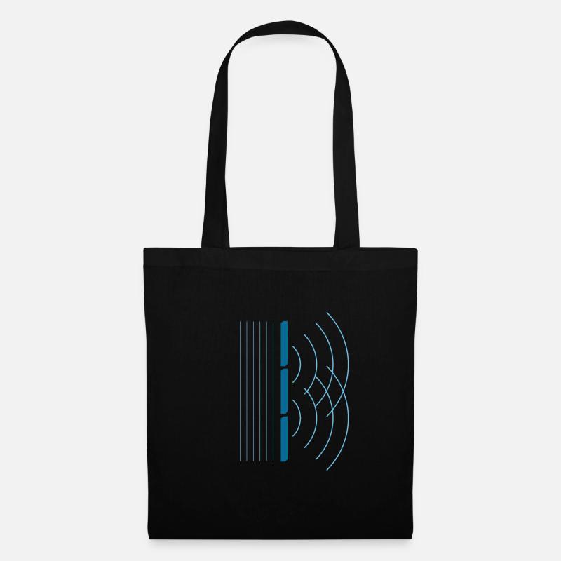 Rayonnement d'onde de formation d'interférence physique - Sac en tissu - noir