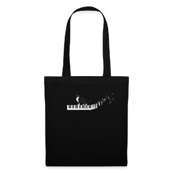 Piano cat pet - Tote Bag - black - Front