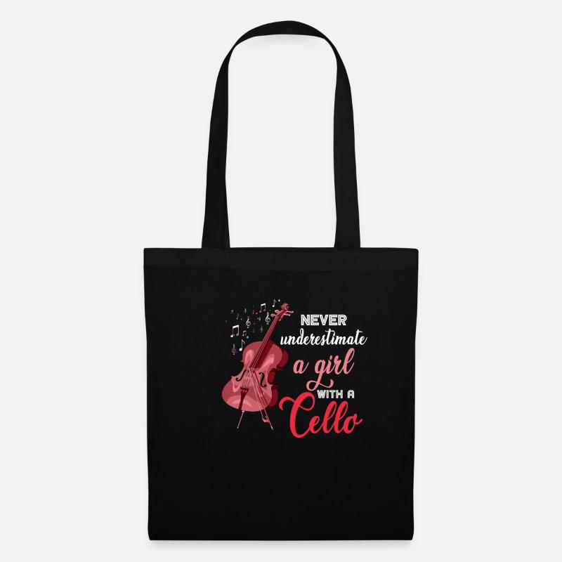 Fille instrument de violoncelle - Sac en tissu - noir