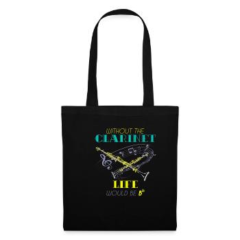 Instrument de musique clarinette - Sac en tissu - noir - Devant