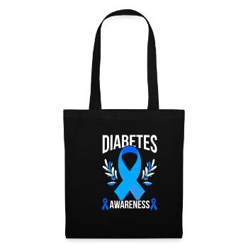 Diabète Famille T1D Diabetic Support - Sac en tissu - noir - Devant