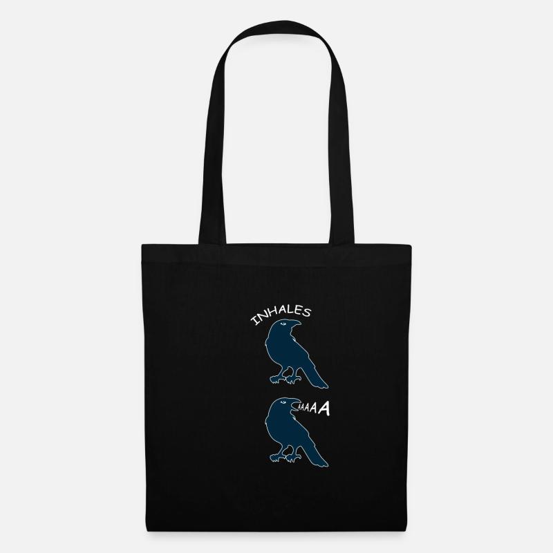 Crow Schrei Geek oder Hipster Geschenk - Stoffbeutel - Schwarz