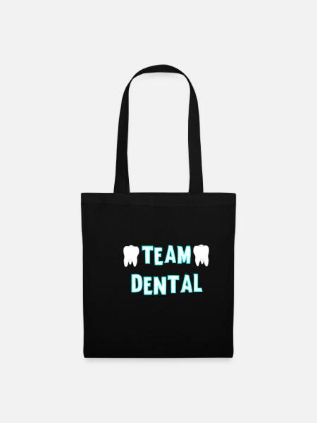 Zahnarzthelferin Zahnärztin Zahnpraxis Team Dental - Stoffbeutel - Schwarz