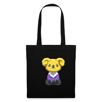 Niedliches Nonbinary und Genderqueer Koala - Stoffbeutel - Schwarz - Vorne