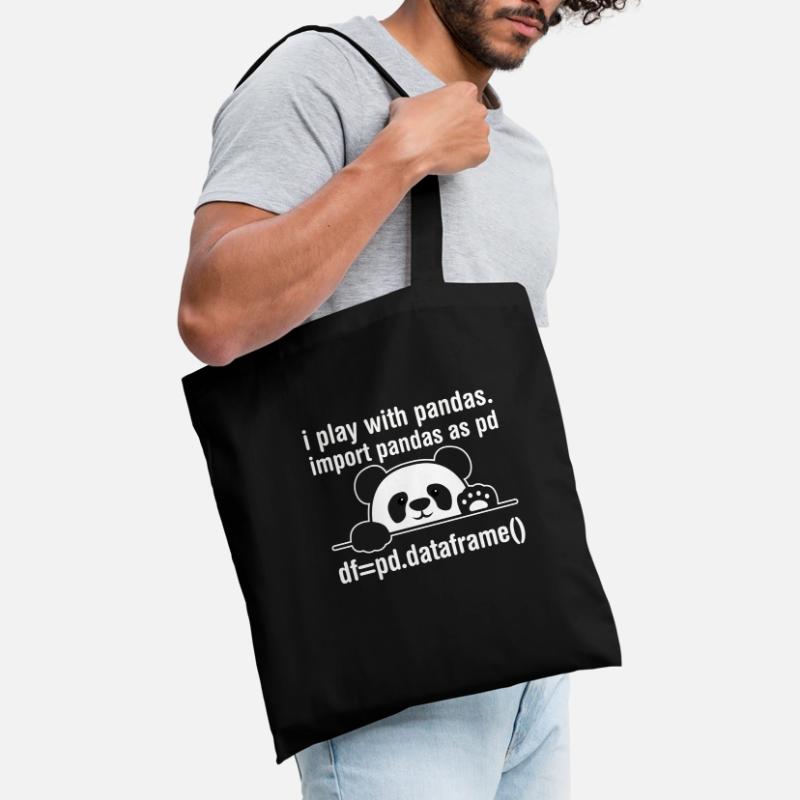 Python programmer IT nerd panda programming Tote Bag